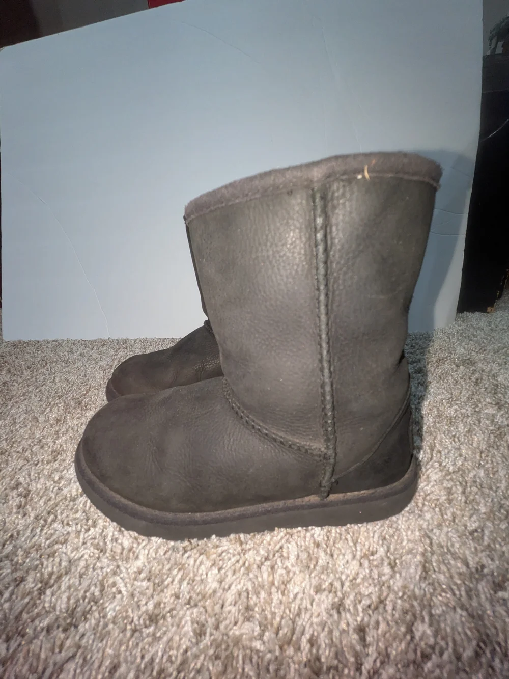 UGG Black Short Shearling Boot